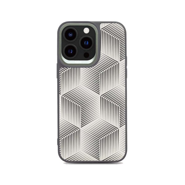 کاور کجسا اورجینال ۱۴ پرومکس رنگ تیتانیوم مدل 3D Cube Pattern