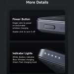 پاوربانک مگسیف وایرلس مکدودو ۵۰۰۰mAh ۲۰W Metal Ultra-Thin - تصویر 3