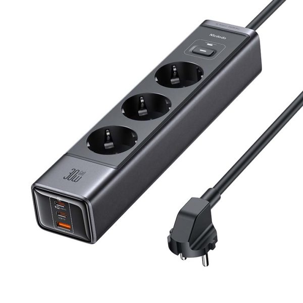 چندراهی و شارژر مکدودو Mcdodo ۶-in-۱ ۳۰W GaN Surge Protection Power Strip — نمای اصلی محصول