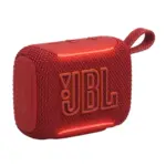 اسپیکر بلوتوثی JBL Go 5 رنگ قرمز — نمای سه‌رخ با لوگوی JBL
